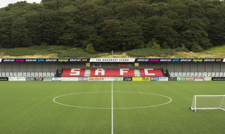 Scarborough Athletic FC's new Adverset stand
