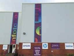Giant 1.5m x 10m Vinyl Banners for Infotone