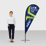 2m Teardrop flag display