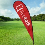 Massive impact with large printed teardrop flags