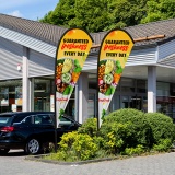 Outdoor printed teardrop flags