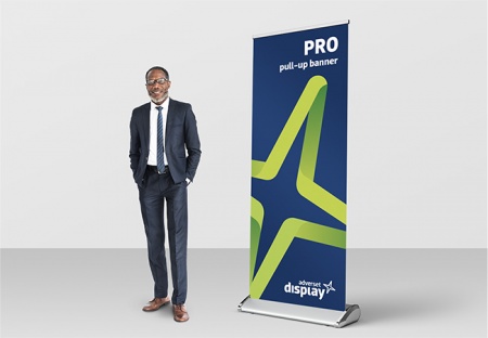 Pro pull up exhibition banner