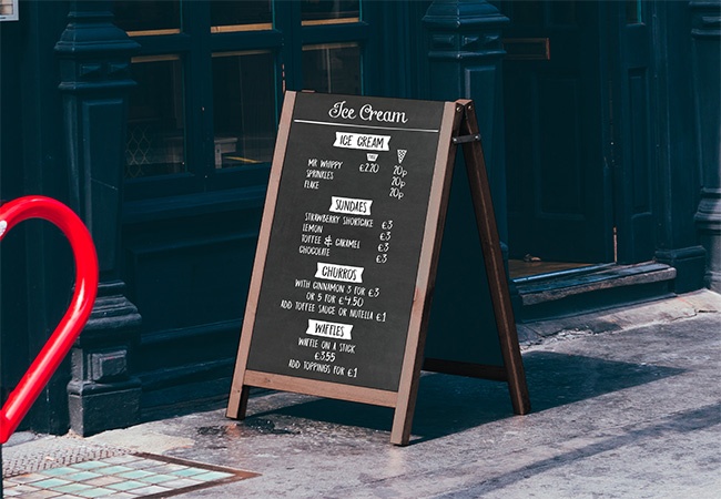 Curve Top - Chalkboard Finish