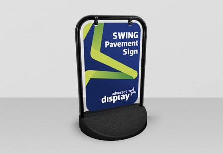 Swing pavement sign