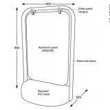 Swing pavement sign dimensions