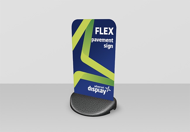Printed flex pavement sign