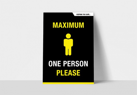 'ONE PERSON ONLY' A3 Foamex Boards