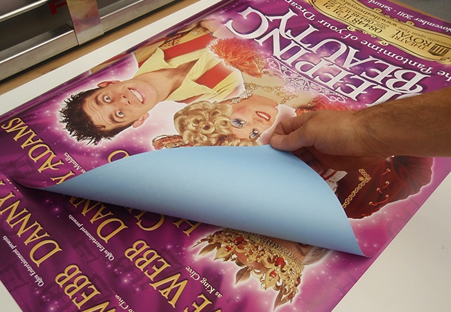 HP360 latex double crown poster production
