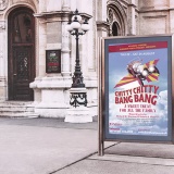 4-sheet poster printing on blue back