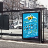 6-sheet poster printing on blue back material
