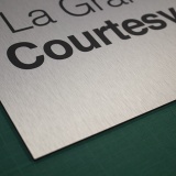 Brushed Steel Dibond Aluminium Signs & Boards