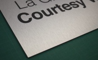 Brushed Steel Dibond Aluminium Signs & Boards