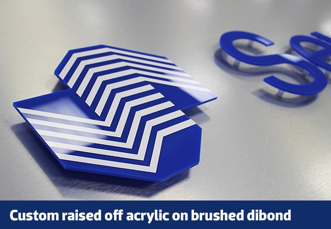 Brushed Steel Dibond Aluminium Signs & Boards