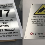 Brushed Steel Dibond Aluminium Signs & Boards