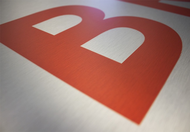 Brushed Steel Dibond Aluminium Signs & Boards