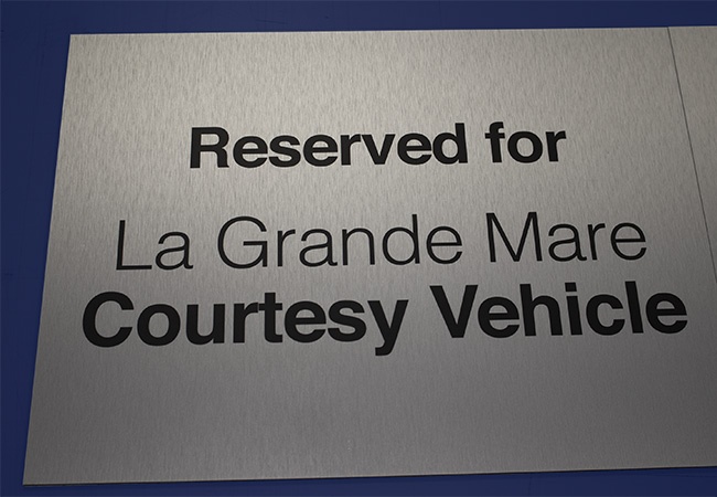 Brushed Steel Dibond Aluminium Signs & Boards