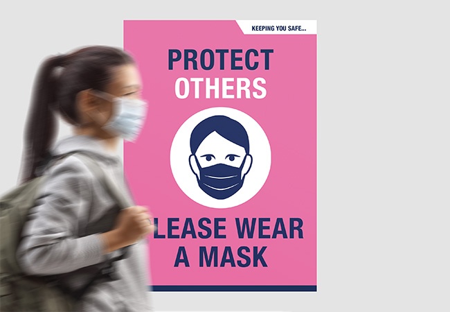 'PLEASE WEAR A MASK' A2 Posters