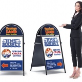 Booster Pavement Sign With Printed Header