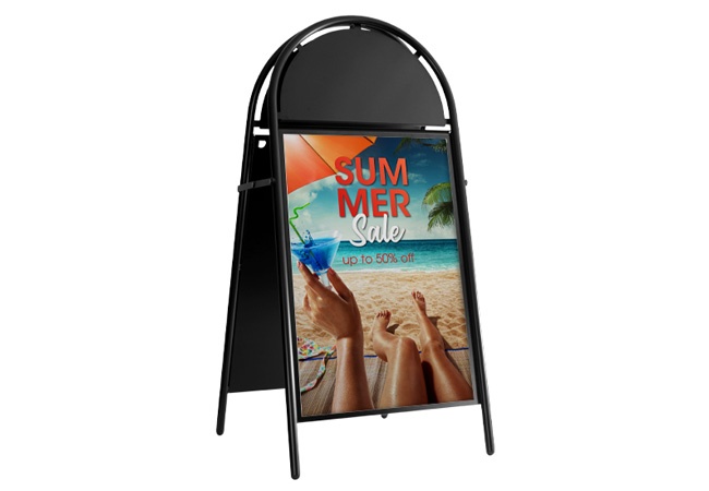 Booster Pavement Sign With Printed Header