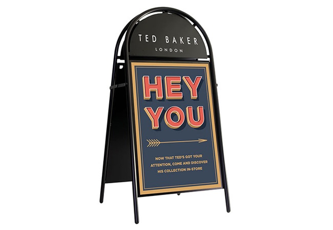 Booster Pavement Sign With Printed Header
