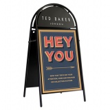 Booster Pavement Sign With Printed Header