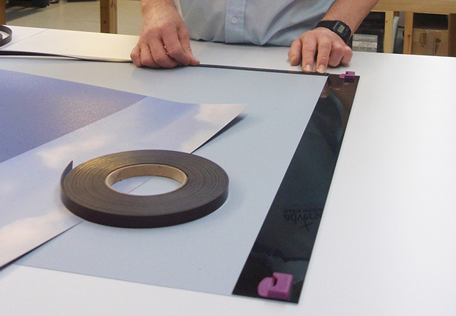 Constructing the exhibition stand
