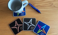 Personalised Printed Coasters (metallic)