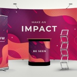 Pop up exhibiton stand worktop surface