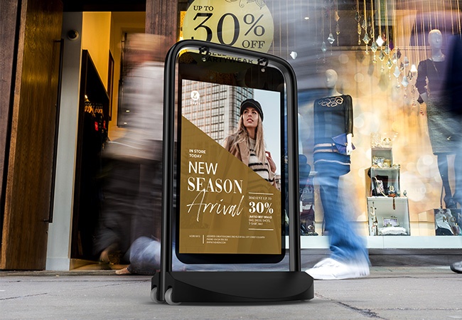 Mark & Spencer swing pavement display