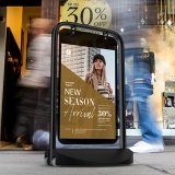 Mark & Spencer swing pavement display