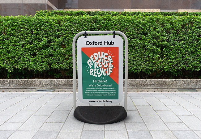 Swing pavement sign, easy setup