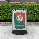 Swing pavement sign, easy setup