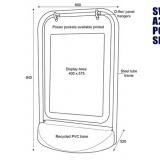 Swing pavement display dimensions