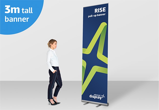Giant roll up exhibition banner
