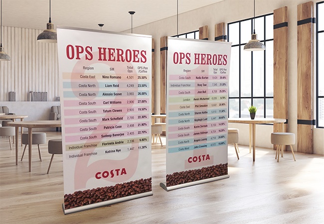 Extra wide Roller Banner Pop Up Pull Up Exhibition Stand 1.2m 1.5m or 2m Wide