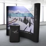 Example printed counter graphics for 3x3 exhibition stand