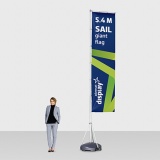 SAIL giant outdoor promotional flag display