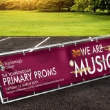 Monsoon vinyl banner 'A' frame display
