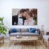 Tripple canvas photo print in office