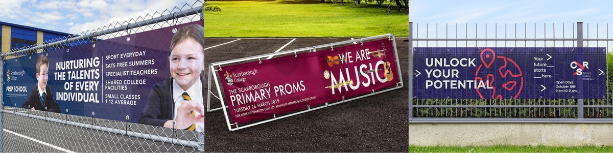 printed school banner signage